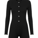 Amour Heart Jumpsuit Black