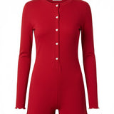 Amour Heart Jumpsuit Red